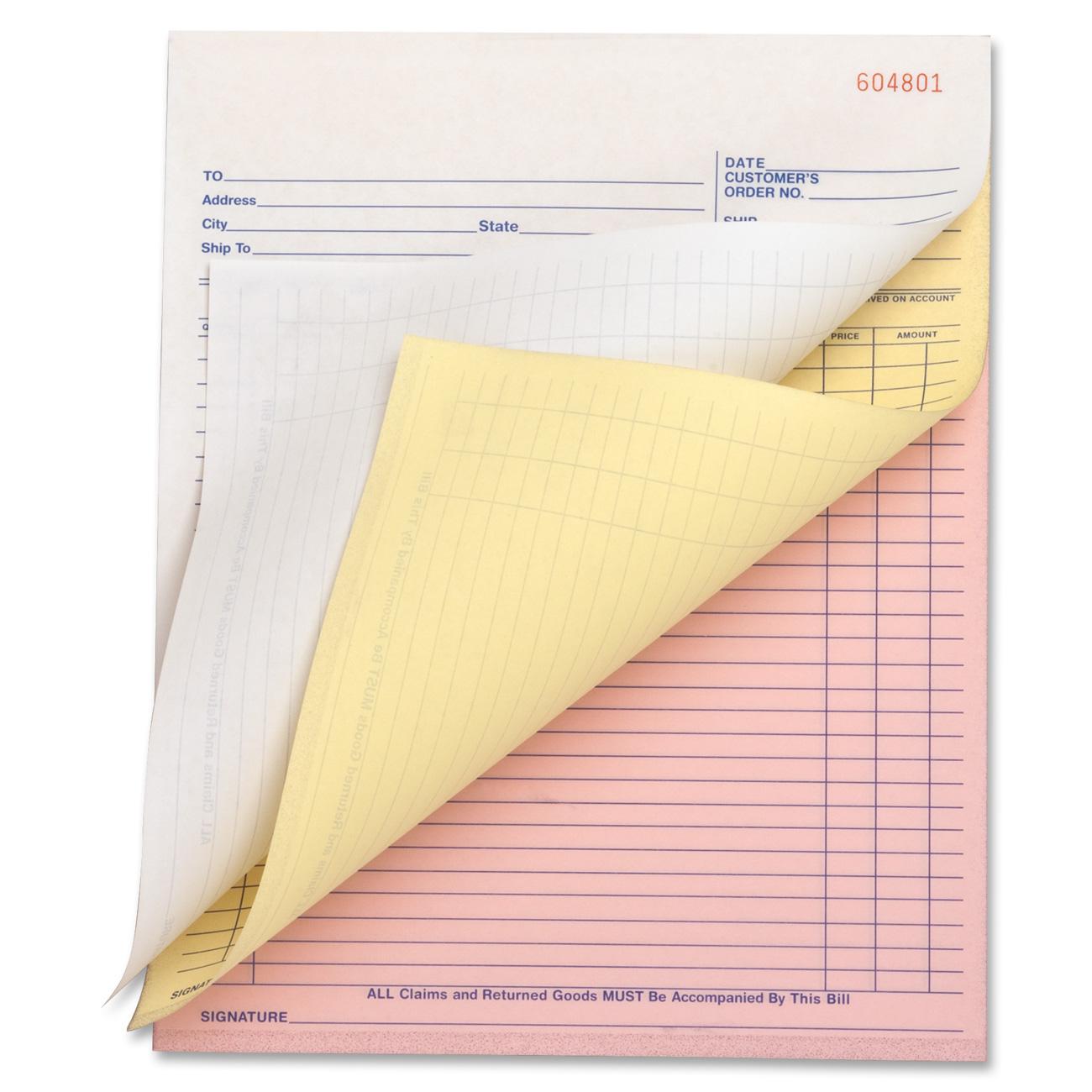 2 Part NCR Paper Sparco 61492 Carbonless Paper - 2 Part Blank, 15 Lb ...